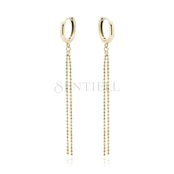 Silver (925) gold-plated earrings with chains