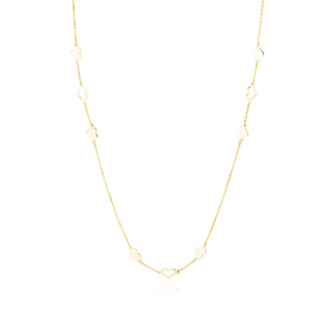 Silver (925) gold-plated necklace hearts