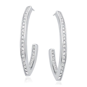 Silver (925) earrings with zirconia