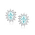 Rhodium \ Aquamarine || White