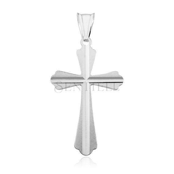 Silver (925) diamond cut pendant cross