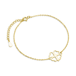 Silver (925) gold-plated bracelet - Clover