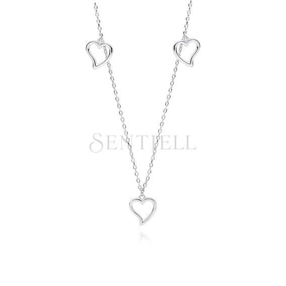 Silver (925) necklace hearts