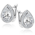 Silver (925) earrings with white zirconia