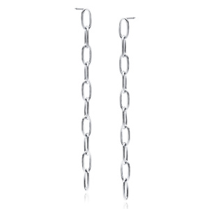 Silver (925) earrings - chain links