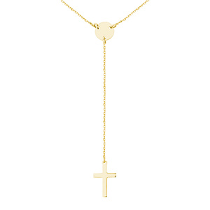 Silver (925) gold-plated necklace with cross