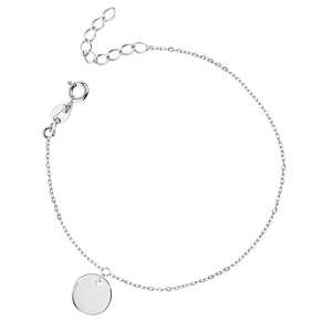 Silver (925) bracelet with round pendant