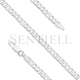 Silver (925) diamond-cut chain - curb extra flat Ø 120