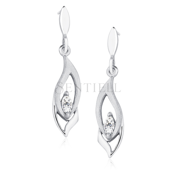 Silver (925) Earrings with white zirconia