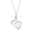 Silver (925) necklace - little feet