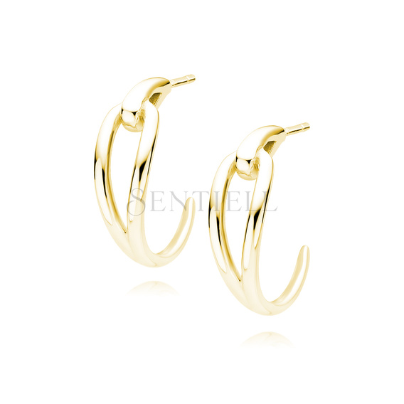 Silver (925) gold - plated earrings