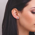 Silver (925) earrings with zirconia