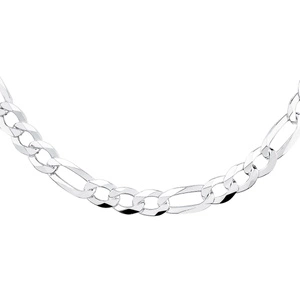 Silver (925) diamond-cut chain - figaro extra flat Ø 250