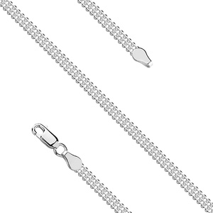 Silver (925) ball chain necklace rhodium-plated