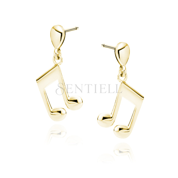 Silver (925) gold-plated earrings - notes