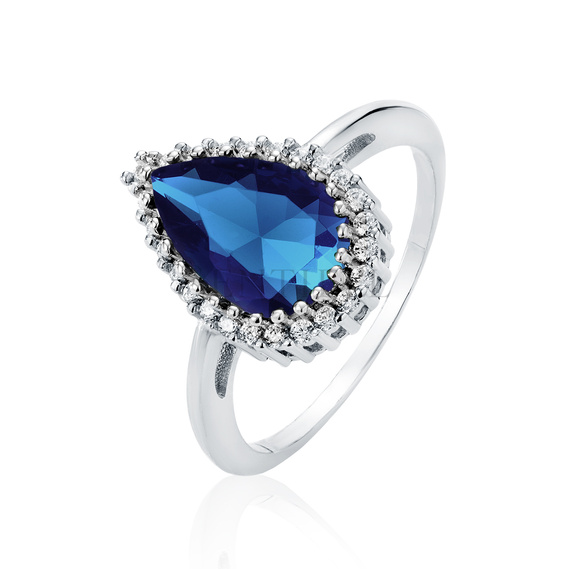 Silver (925) ring with sapphire zirconia