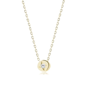 Silver (925) necklace with round zirconia pendant