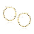 Silver (925) gold-plated earrings - circles of balls