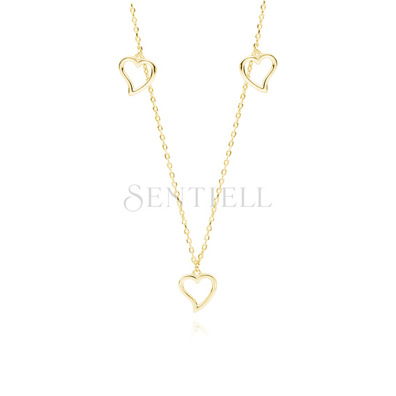 Silver (925) gold-plated necklace hearts