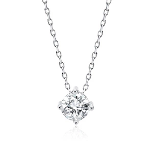 Silver (925) necklace with white zirconia