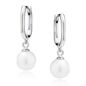 Silver (925) elegant earrings with pearl