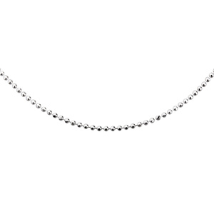 Silver (925) ball chain necklace for military tags