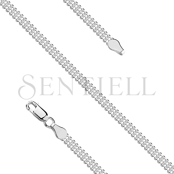 Silver (925) ball chain necklace rhodium-plated
