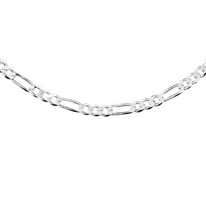 Silver (925) diamond-cut chain - figaro extra flat Ø 120