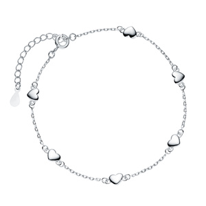 Silver (925) bracelet - hearts