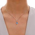 Silver (925) pendant with sapphire zirconia