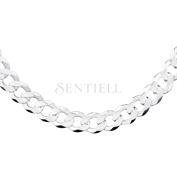 Silver (925) diamond-cut chain - curb extra flat Ø 350