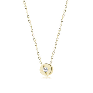 Silver (925) necklace with round zirconia pendant