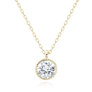 Silver (925) gold-pated necklace with white zirconias