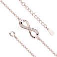 Silver (925) bracelet Infinity with zirconia rose gold-plated