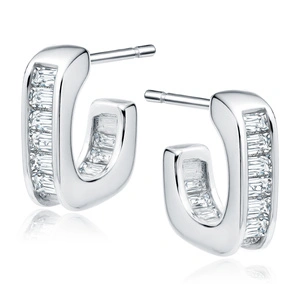 Silver (925) earrings with white zirconias