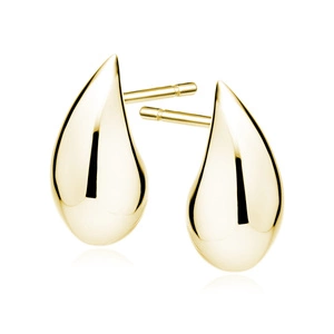 Silver (925) drop-shaped gold-plated earrings - 18mm