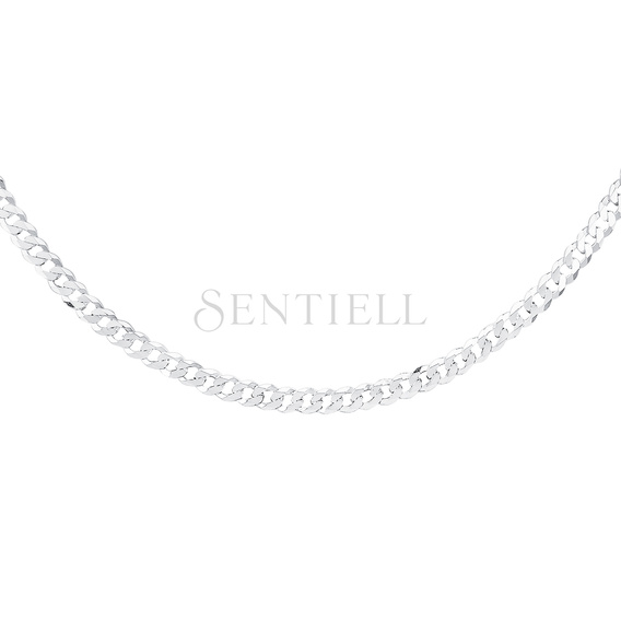 Silver (925) diamond-cut chain - curb extra flat Ø 120