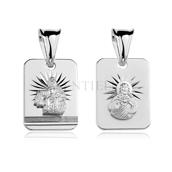 Silver (925) pendant Jesus Christ / Scapular Mary