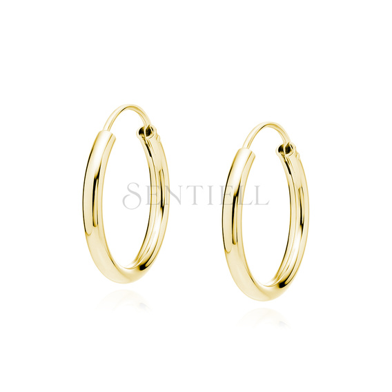 Silver (925) gold-plated earrings hoop