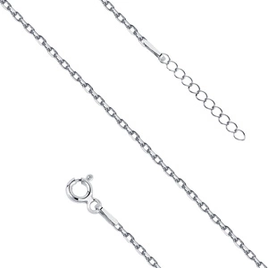 Silver (925) anklet diamond cut anchor chain