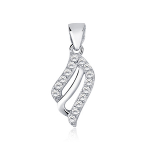 Silver (925) pendant with zirconia