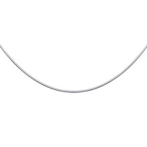 Silver (925) chain 8 sides snake Ø 020 - rhodium plated