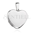 Silver (925) polished pendant - heart shaped locket