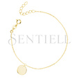 Silver (925) bracelet with gold-plated round pendant