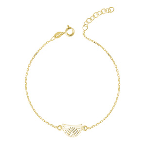 Silver (925) bracelet with open-work pendant - gold-plated