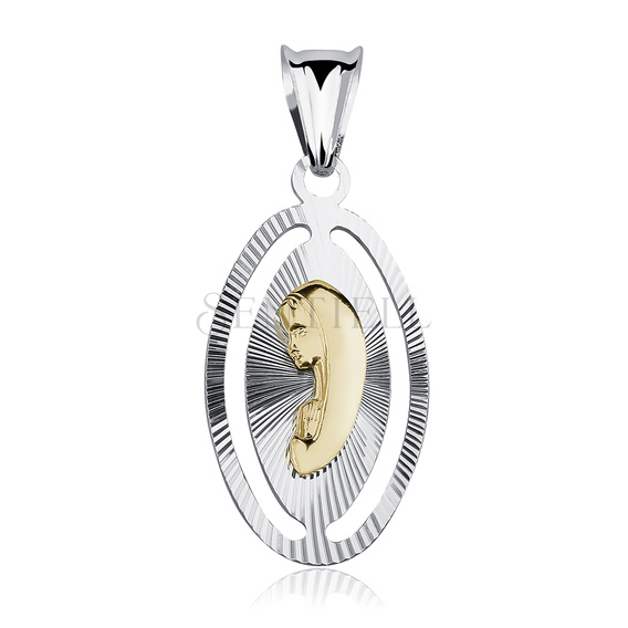 Silver (925) gold-plated pendant Virgin Mary Madonna