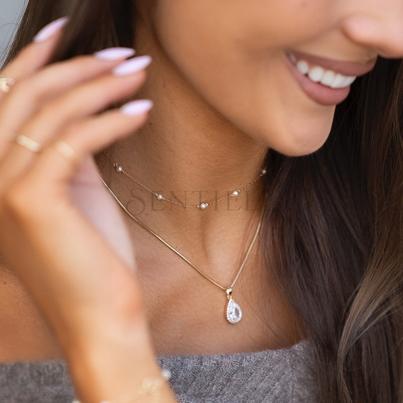 Silver (925) gold-plated choker with pearls