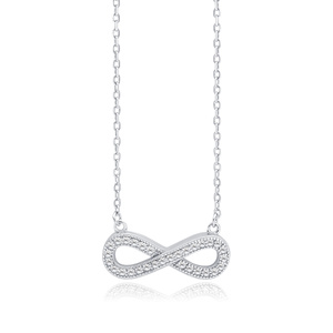 Silver (925) necklace Infinity with zirconia