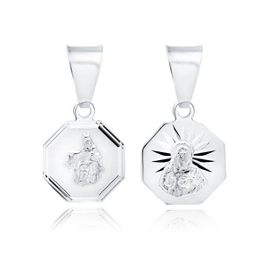 Silver (925) pendant Jesus Christ / Scapular Mary