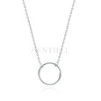 Silver (925) choker necklace with circle